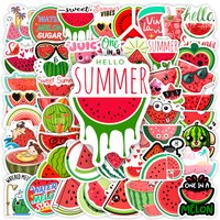 Cartoon Summer Watermelon Stickers Collection Gift Toys Decorative Scrapbook Junk Journal Laptop Phone Luggage Bottle Waterproof