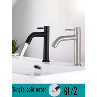 G1/2 'cold basin faucet stainless steel bathroom sink faucet deck installation basin sink faucet
