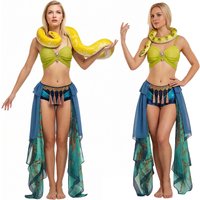 Women's Britney Spears Slave Costume Exotic Costumes Set Sexy Bra Shorts Skirts Halloween Dance Performance Carnival Suit