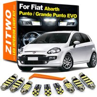 ZITWO LED Interior Dome Map Reading Light Bulb Kit For Fiat Abarth Punto Grande EVO 1993- 2013 2014 2015 2016 2017 Accessories