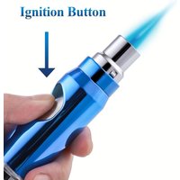 JOBON Inflatable Jet Flame Lighter Adjustable Flame Igniter BBQ and Camping Outdoor Cooking Zinc Alloy Tools