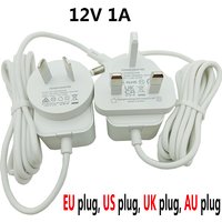 12 Volt Power Supply White 12V1A 12v Power Supply AU UK US EU Plug 12W Switching Adapter 5.5*2.5mm 220v to 12v 1a Adaptor Source