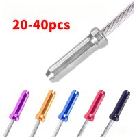 20/40PCS Bicycle Line Pipe Tail End Caps Brake Line Derailleur Shift Wire End Caps Tips MTB Bike Accessories Brake Cable Cap