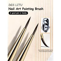 Nail Art Brush, Multifunctional Nail Art Pen for Painting Flowers, Fine Tip Brush, Specialized Nail Art Tool, Drawing Pen, Nail Art Brush Design, Easy to Use, Smooth and Durable Materials, Nail Art