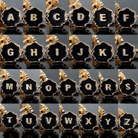 Mens Classic 26 Alphabet Initial Letter Cufflinks A B C D E F G H I J K L M N O P Q R S T U Sleeve ButtonV W X Y Z