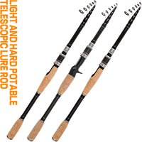 Telescopic Lure Fishing Rod 1.8M 2.1M 2.4M 3.0M Carbon Fiber Spinning Casting Ultralight Portable Travel Pole Tackle