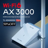 TP-LINK AX3000 WiFi6 5G&2.5G Dual-band Wireless USB 3.0 Network Card for Windows10/11,TL-XDN9000H