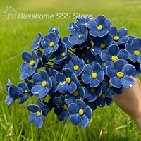 【S】6/8/10pcs Handcrafted Ceramic Forget Never Fades Eternal Ceramic Flowers Home Ornament Indoor And Outdoor Home Decor