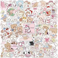 60PCS MIKKO Kawaii Cute Cartoon Anime Stickers Decals For Kids Bottle Skateboards Guitar Luggage Phone Scrapbook Diary Stickers