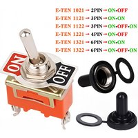 5pcs Toggle Switch Latching on-off on-on on-off-on E-TEN1021 1122 1221 1321 Power Button Switch 250V 15A Toggle Switch
