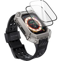 SUPCASE For Apple Watch Ultra 3/2/1 Case 49mm UB Pro XT Rugged Protective Metal Case with Strap Bands & 2 Pack Screen Protector