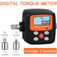High Precision Digital Torque Meter Adjustable Torque Meter Adapter Professional Electronic Torque Ratchet Wrench With 2 Sockets