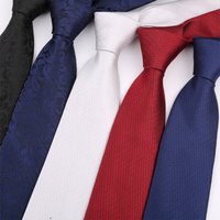 Luxury 8CM Mens Necktie Dot Solid Paisley Tie For Man Groom Jacquard Woven Neck Tie For Business Wedding Party Daily Wear