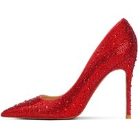 Shallow Pointed High Heels Women's Shoes Rhinestone Sexy Women's Single Shoes Wedding Shoes