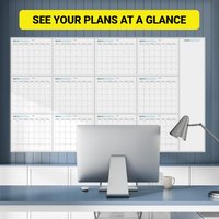 Dry Erase Yearly Whiteboard Calendar Erasable Yearly Planner enlarge widen practical Undated Yearly Calendar Bring a to-do list
