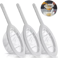 100/200/400 Mesh Washable Nylon Ultra Fine Filter Mesh Strainer Spoon Sieve Soy Milk Juice Coffee Tea Filter Kitchen Colander
