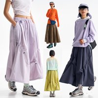 Outdoor Fashion Quick Dry Drawstring Skirt Women City Hiking Streetwear Loose Casual Sport Y2k Track Cargo Skirts Pants