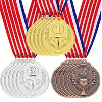 15Pcs Winner Medals Golden Silver Bronze Award 1st 2nd 3rd Prizes for Competitions School Soccer Sports Winner Prize Presents
