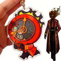 Game Limbus Company LCB Dante Cosplay Keychain Kawaii Acrylic Keyring Key Chain Bag Accessory Ornament Decoration Prop