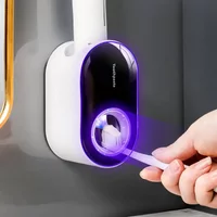 1pc Wall Mounted Automatic Toothpaste Squeezer and Toothbrush Holder - Convenient and Hygienic Bathroom Accessory
