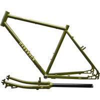 Gravel Road Frameset Chrome-Molybdenum Steel MTB Frame Travel 700C Long-Distance Travel Frame Front Fork Maximum Tire 700*38C