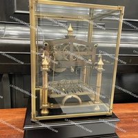 Mechanical metal table clock antique style living room decoration accessories