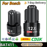 For Bosch BAT411 Battery 3000mAh 12V Li-ion Replacement Battery For BAT420 BAT412A BAT413A Power Tool Rechargeable Battery