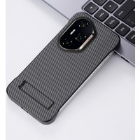 Luxury Carbon Fiber Hard PC Holder Case For Huawei Honor 300 200 100 90 80 70 60 50 Pro Boardless Phone Cover Coque