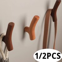 Tree Branch Hook Wall Mounted Wooden Hook Non-slip Hook For Coats Bags Hats Key Hanger With Screws Bathroom Decor Organizer Hook