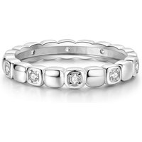 Original 925 Sterling Silver Sparkling Square Ring For Women Girls Jewelry Birthday Anniversary Gifts