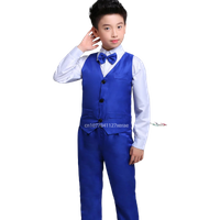 Children's Jazz Dance Performance Costume, Boys' Vest, Shirt, Pants, Three Piece Set, Student Choir Stage Performance Costume