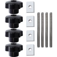 4pc/Set Handle T-slot Slider Miter T-track Jig Screw Fixture For Table Saw Router Chutes Rail DIY Woodworking Bench M8x100mm
