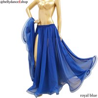 2024 New Bellydancing Skirts Women Sexy Oriental Belly Dance Long Skirt 2-Sides Slit Girls Costume Performance Or Training Dress