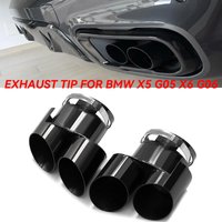 Exhaust Tip For BMW G05 X5 G06 X6 Quad Tailpipe No Welding Exhaust Pipe Stainless Steel No Cutting Muffler Tip Nozzle Tailpipe