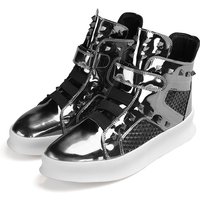 New sporty sneakers, hip-hop style men's shoes, Korean trendy shoes, British rivet high-top shoes, street dance sneakers 7