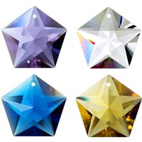 Camal 1Pcs Crystal Star 45mm Art Class Prisms Pendants Drops Chandelier Lamp Hanging Ornament DIY Suncatcher Faceted Home Decor