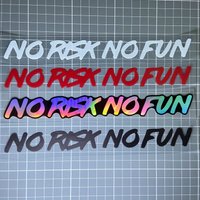 AliExpress No Risk No Fun Motorcycle Helmet Stickers Waterproof PVC for Motorbike Fuel Tank Bicycle Top Tube Helmet Lenses Vinyl Decals