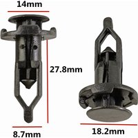 20Pcs For 8.7mm Hole OE: 52161-02020 52161-0K040 52161-16010 Auto Bumper Retainer Clips Plastic Push Type Fasteners Clips B17