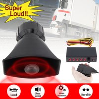 12V 100W Car Horn Siren Sound 5 Tone Alarm Electric Horn PA Speakers System Megaphone Loud for Car Train Boat Ship