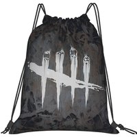 Deads by Daylights Game Horror Bag Drawstring Backpack Sports Gym Sackpack Water Resistant String Bag for Hiking