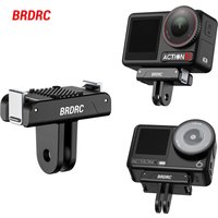 BRDRC Action 6 Magnetic Adapter Mount for DJI OSMO 360 Nano Action 5 Pro Action 4 Quick Release Mount Base Two Claw Accessories