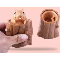 Squirrel Decompression Toy Fun Fidget Sensory Gift for Kids and Adults Antistress Squeeze Relief Toy for Anxiety Relief