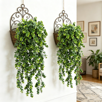 2/4PCS Artificial Hanging Plants Fake Eucalyptus Vines Greenery Trailing Plant for Wall Home Garden Wedding Party Decoration