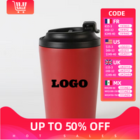 Customized Logo Vacuum Flask Coffee Mug - 360ml/12oz Stainless Steel Insulated Water Bottle for Car Travel