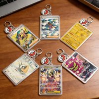 For Pokemon Mega Dream Iono Surfer Eelektross Gengar Original Acrylic Selfmade Cute Cartoon Anime Keychain Pendant Toy Gift 5cm