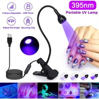 USB LED Nail Lamps 3W Flexible Gooseneck Lamp Quicky Dry Nail Manicure Dryer Gel Polish Curing Light for Gel Nails Dormitory Lam