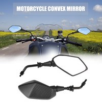 Rétroviseurs de moto, moniteur de rétroviseur, fausse Fiber de carbone décorative pour vélo électrique, vélo électrique, Pit Dirt Bike, Scooter, ATV