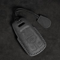 Leather Car Remote Key Cover Case Shell For Audi A4 B9 A5 A6 8S 8W Q5 Q7 4M S4 S5 S7 TT TTS TFSI Protector Fob Car Accessories
