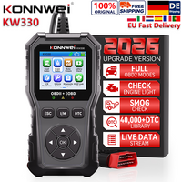 2026 KONNWEI KW330 Skaner OBD2 do samochodów, narzędzie diagnostyczne, czytnik kodów usterek silnika i akumulatora, odczyt danych w czasie rzeczywistym, skaner usterek OBD, dożywotnia darmowa