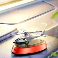 Solar Powered Rotating Helicopter Car Air Freshener Auto Aromatherapy Diffuser Dashboard Decor Interior Fragrance Ornament